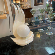 Two Opalescent VITREX Ceramic 80s DECO Table Lamps - Mr. Mansfield Vintage